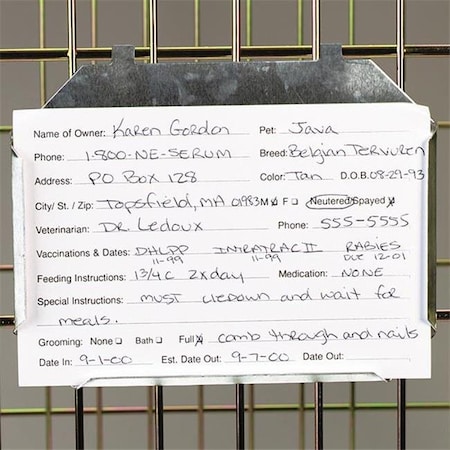 Pet Pals Pet Pals ZW228 04 ProSelect Metal ID Card Holders 4x6 In ZW228 04